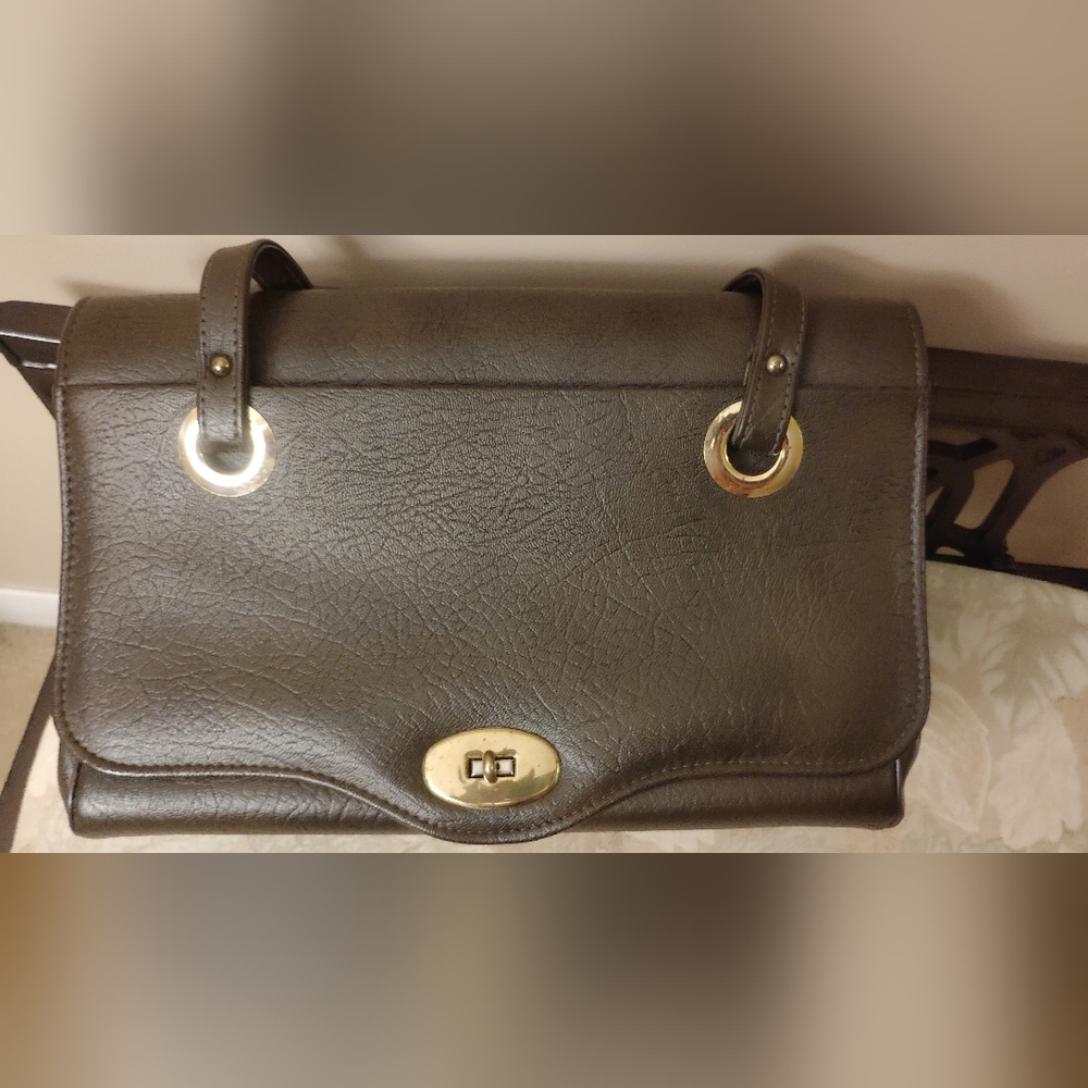 OLLA Elegant Vintage Brown Leather Handbag - Picture 9 of 9